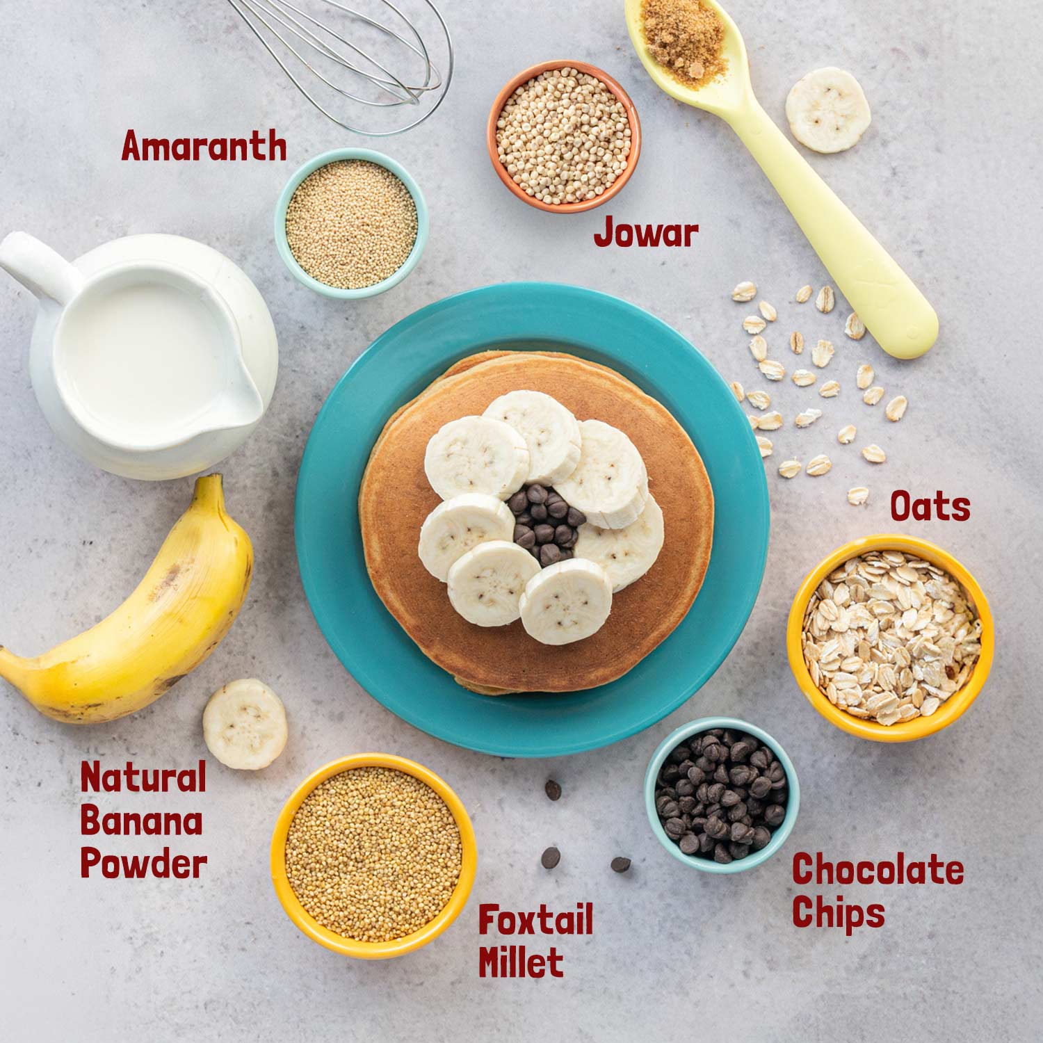 Banana Choco-Chip Millet Pancake Mix × 2 | No Maida - Image 5