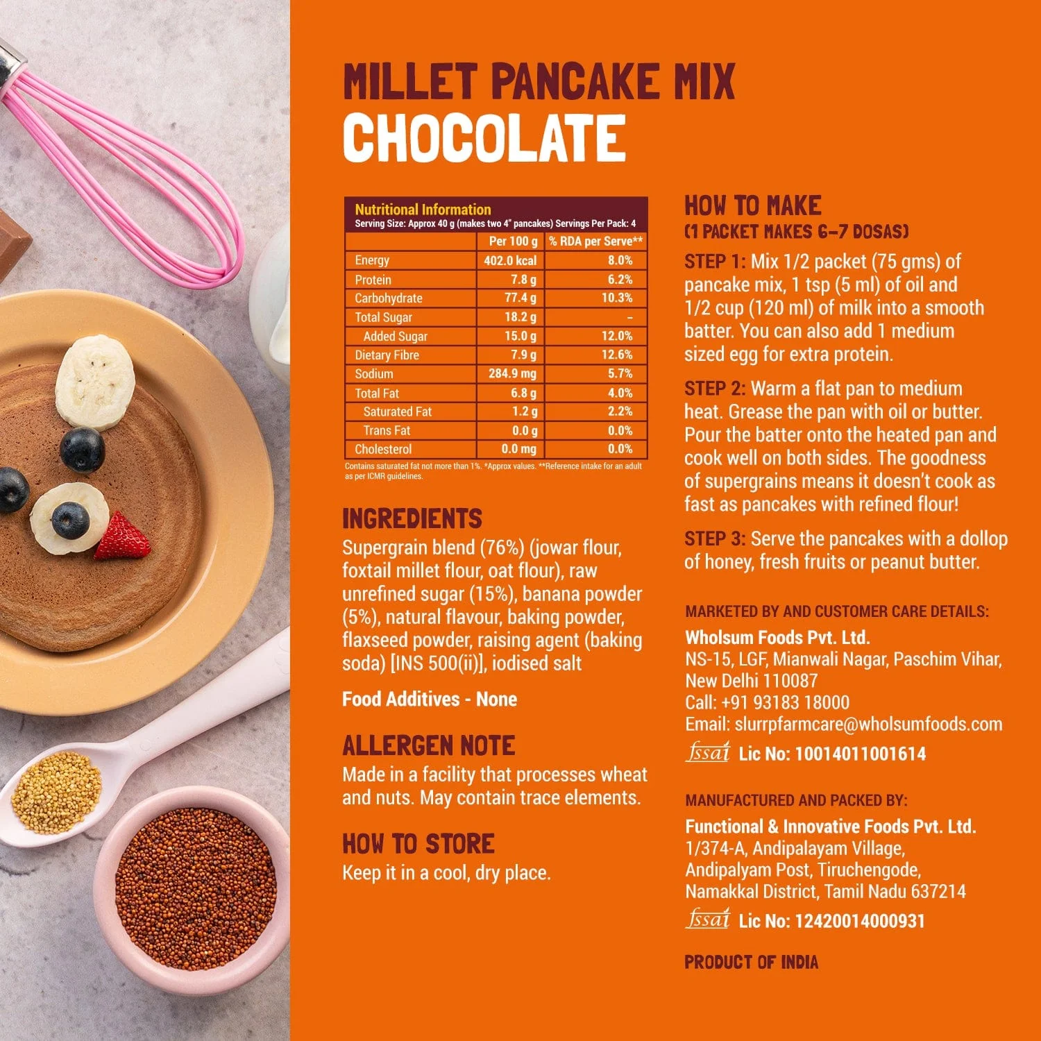 Blueberry & Classic Combo: Millet Pancake (Pack of 2) - Image 3