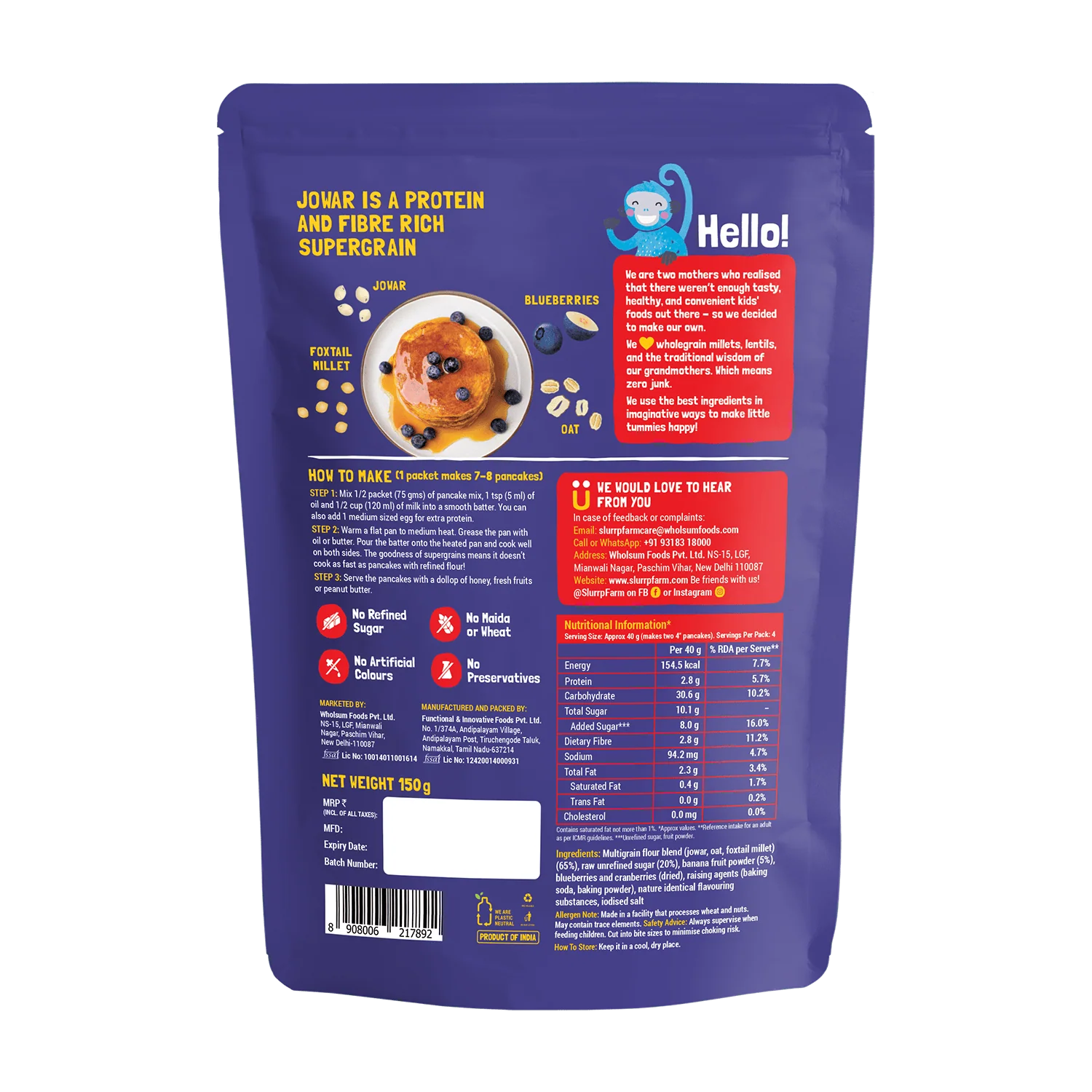 Blueberry Millet Pancake Mix - Image 3