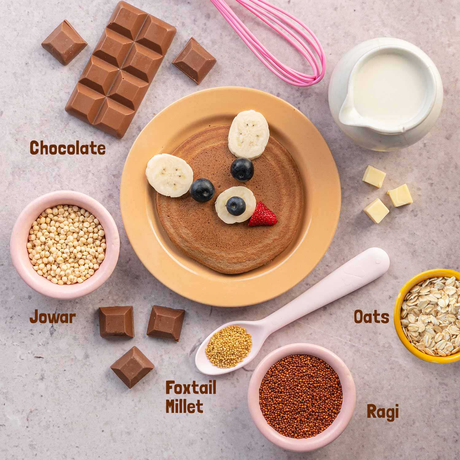 Chocolate Millet Pancake Mix | No Maida - Image 5