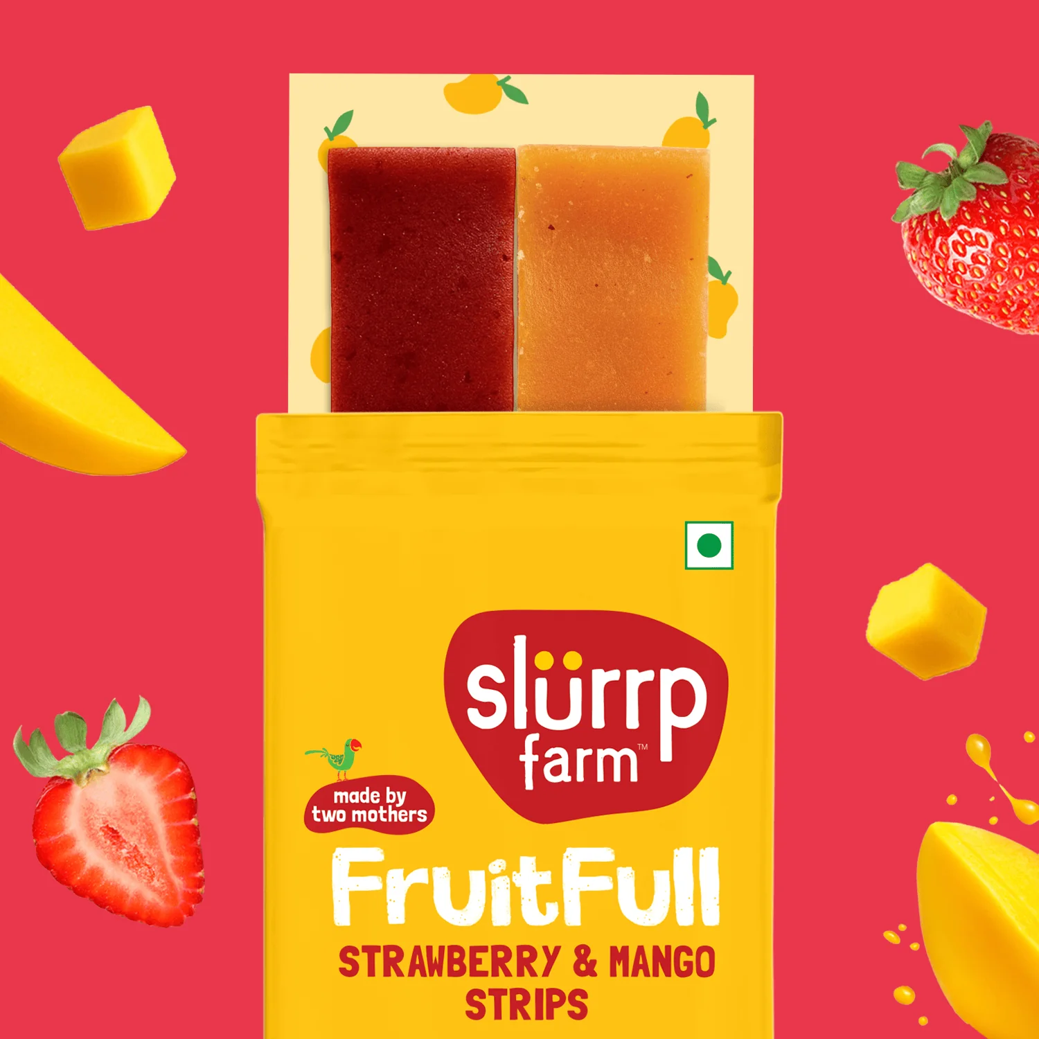 Made with 99% Fruit | FruitFull Strawberry and Mango Strips - Image 5
