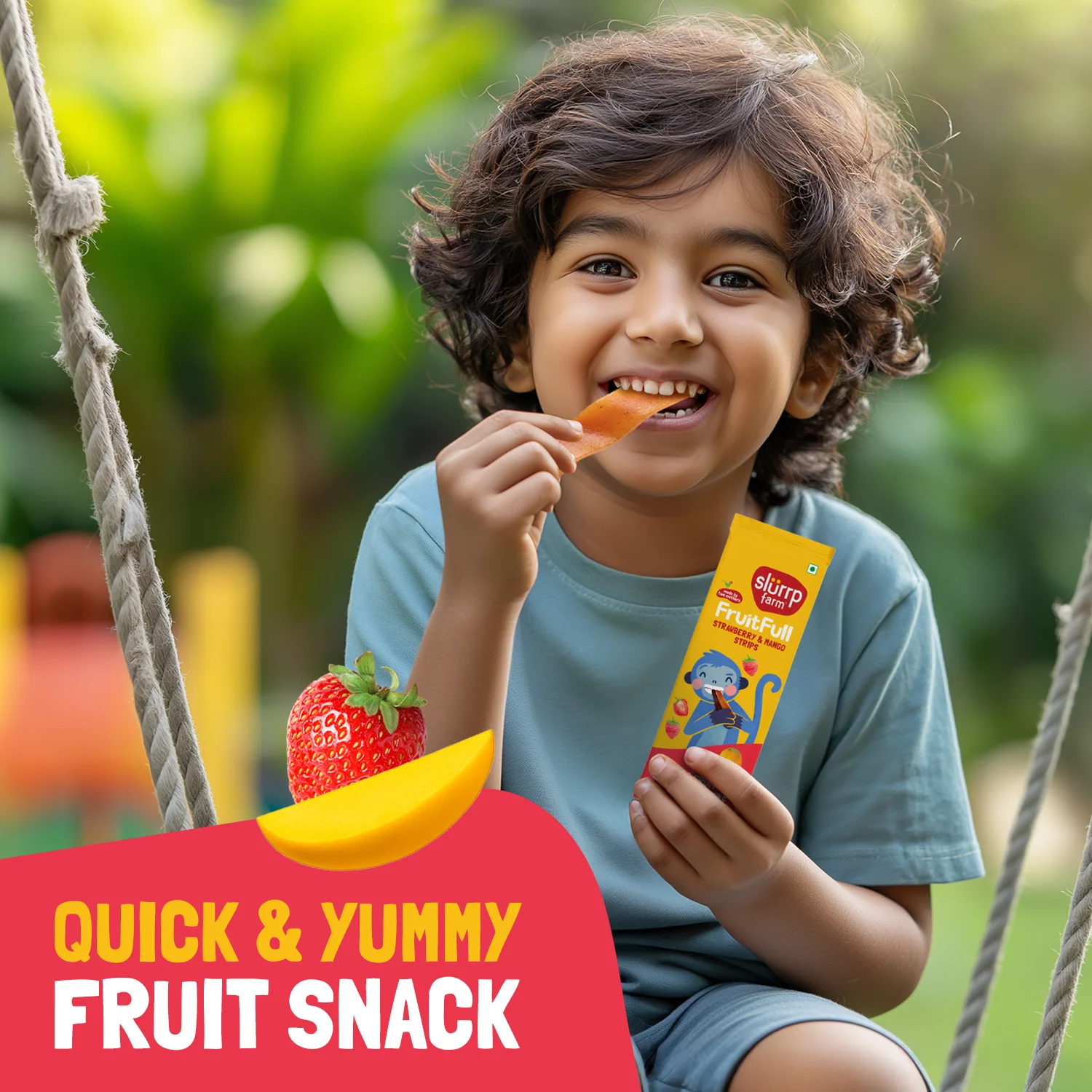 Made with 99% Fruit | FruitFull Strawberry and Mango Strips - Image 6