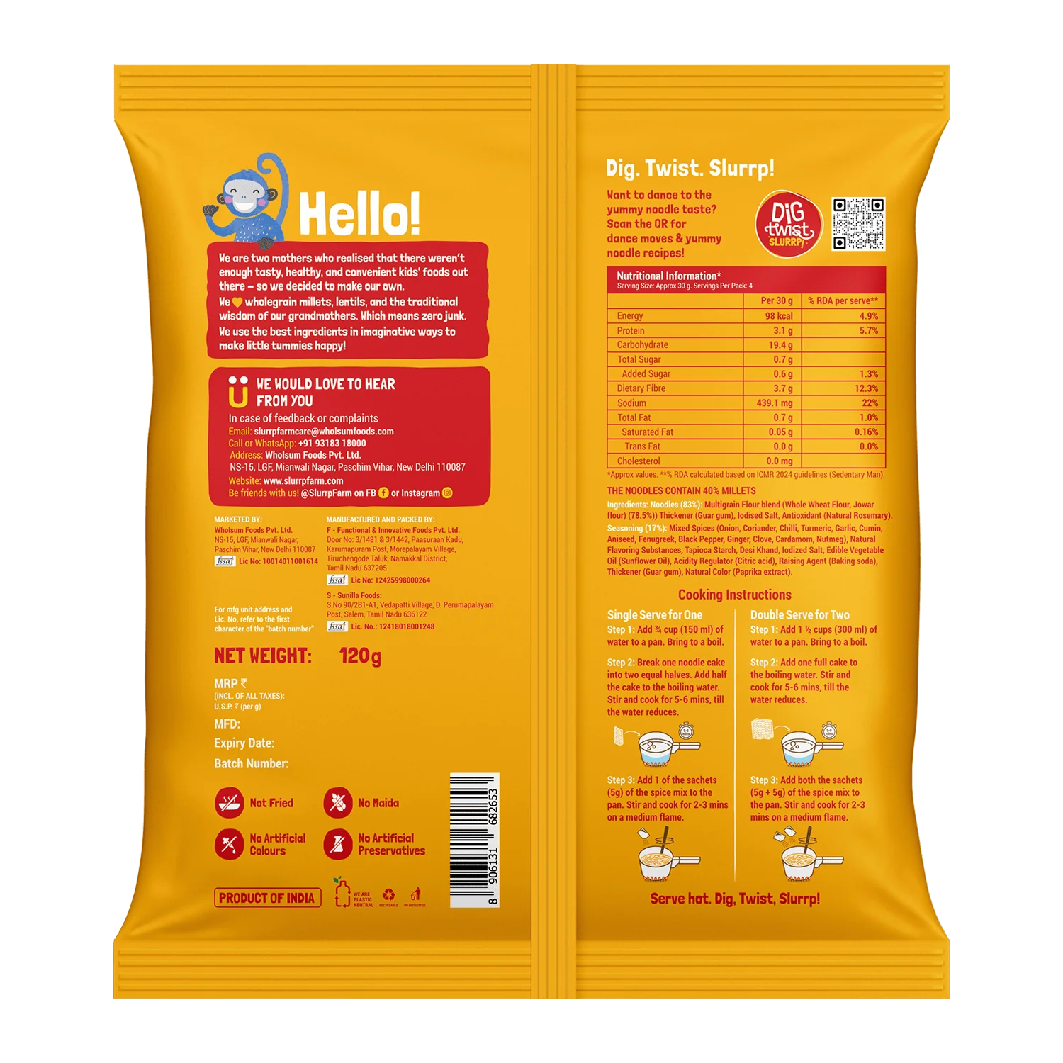 Instant Noodles Serves-4 (pack of 2) - Image 3