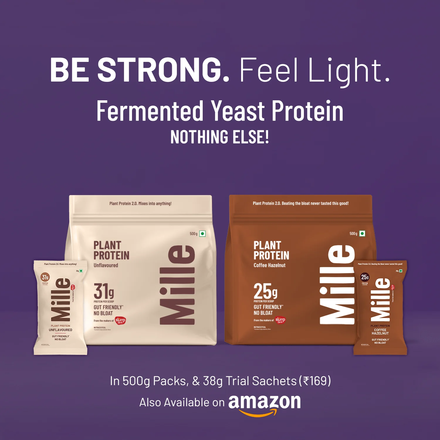 Mille Plant Protein | 25g/Scoop | Coffee Hazelnut | Fermented Yeast Protein | No Bloat I Vegan | 500g - Image 5