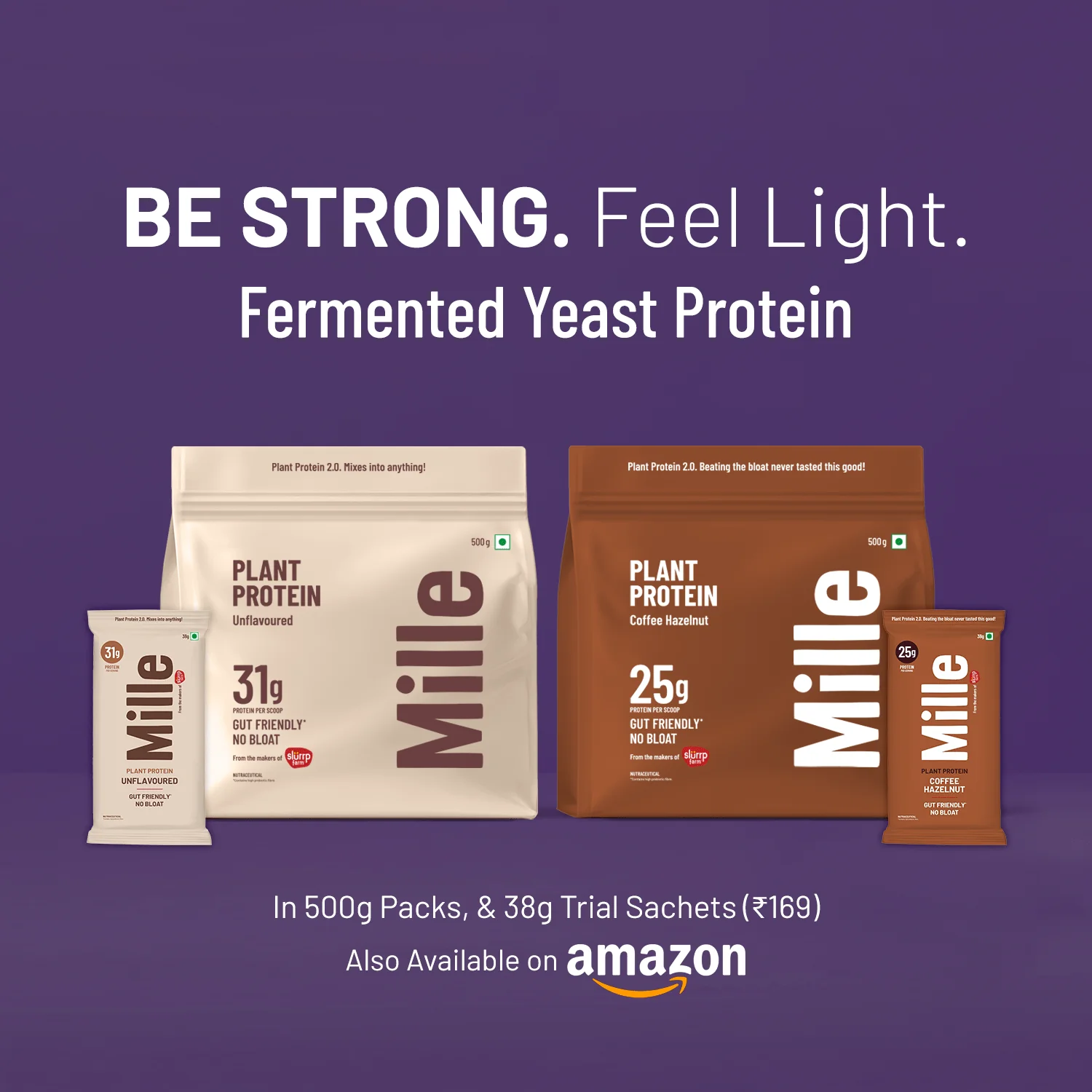 Mille Plant Protein | 31g/Scoop | Unflavoured | Fermented Yeast Protein | No Bloat I Vegan | 38g Trial Pack - Image 6