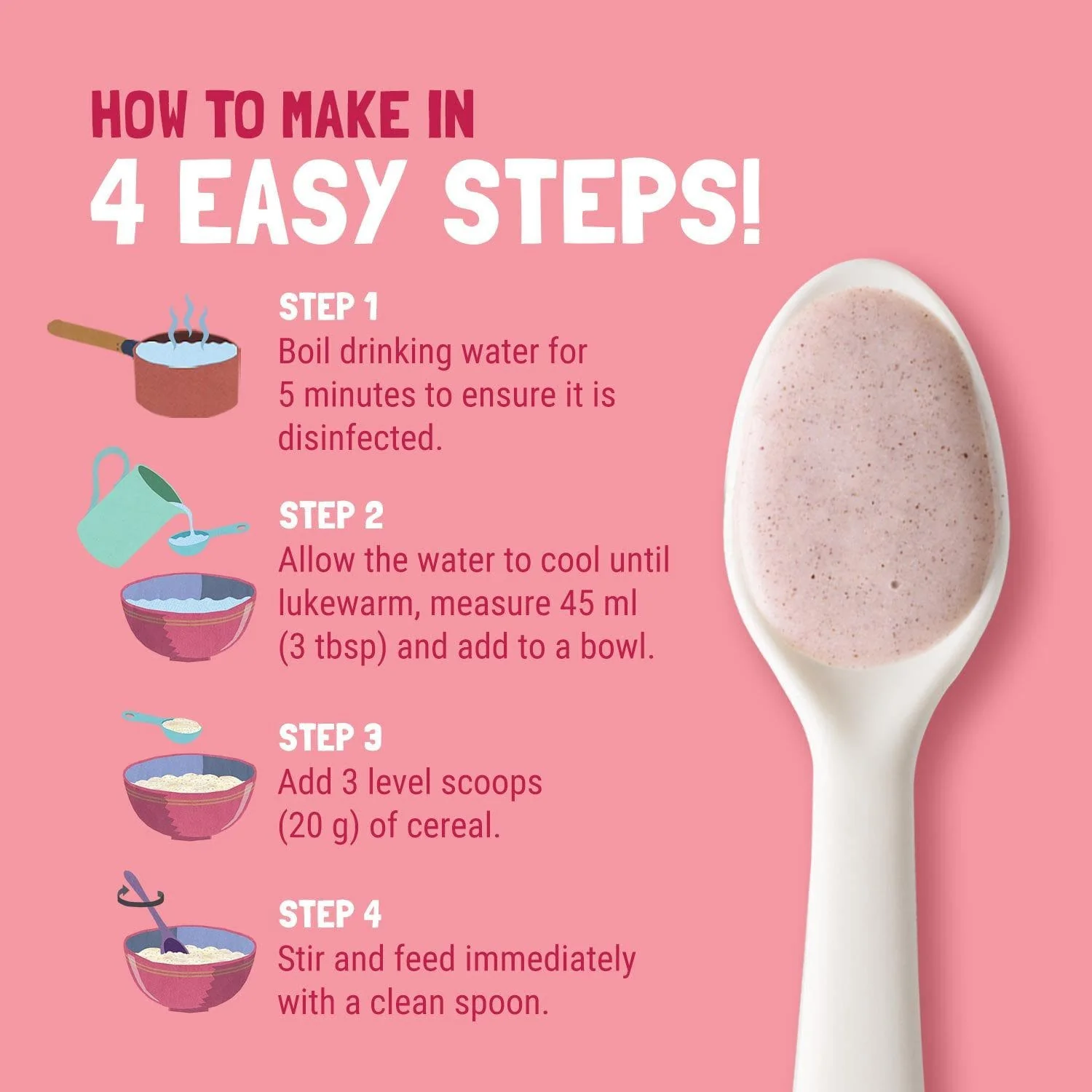 Strawberry, Ragi & Rice Cereal with Milk - Image 10