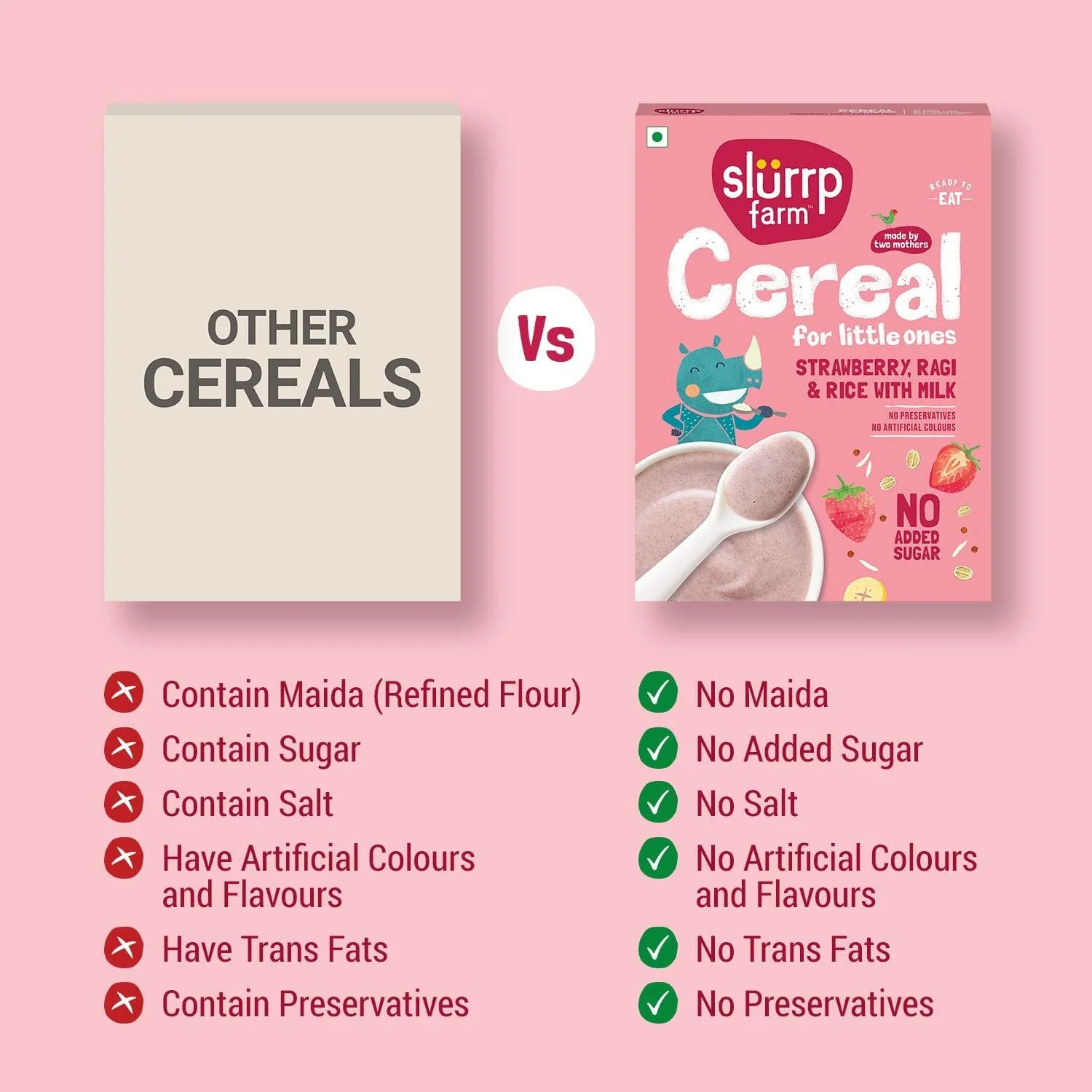 Strawberry, Ragi & Rice Cereal with Milk - Image 7