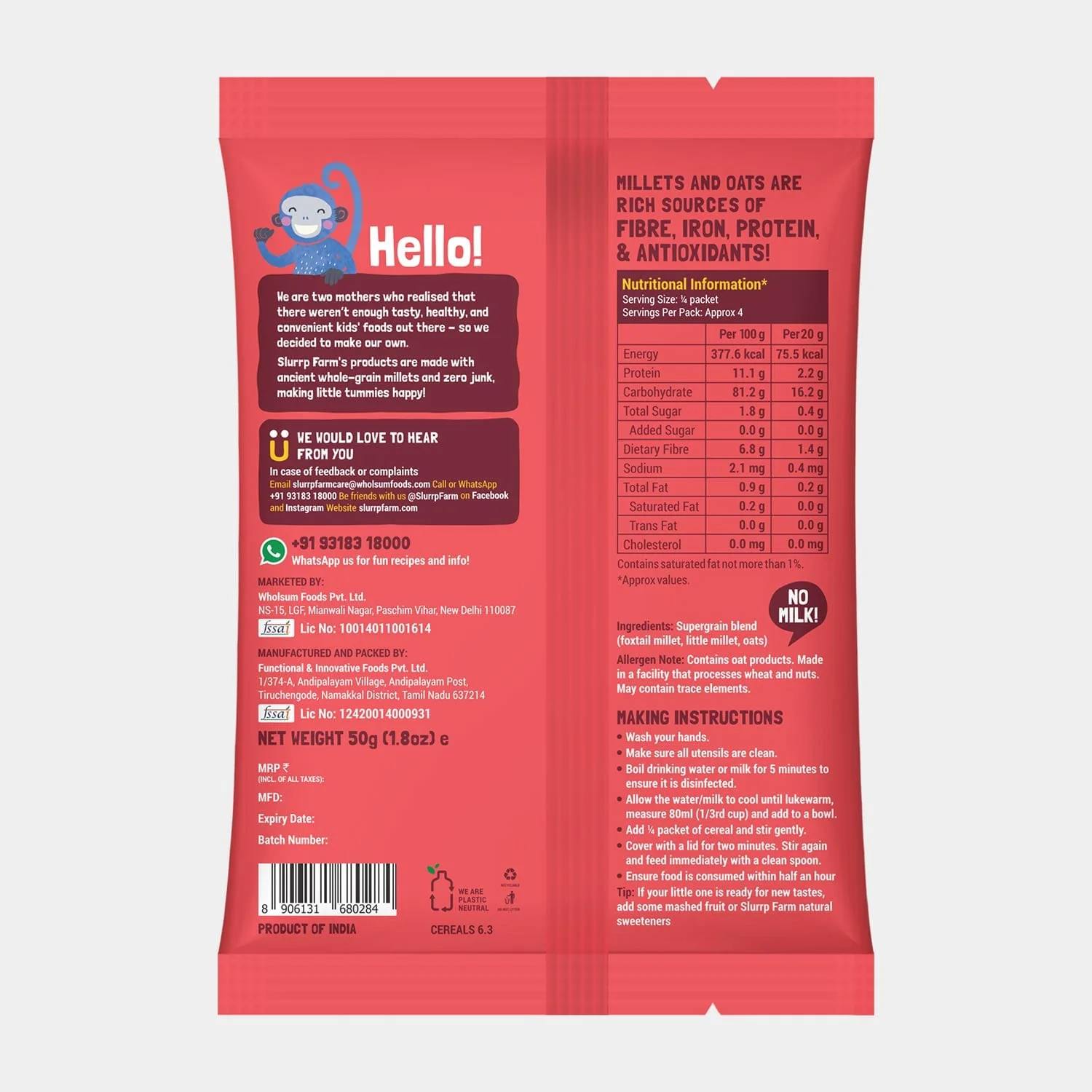 Trial Pack - Millet Oat Porridge (Daliya/Suji substitute) - Image 8