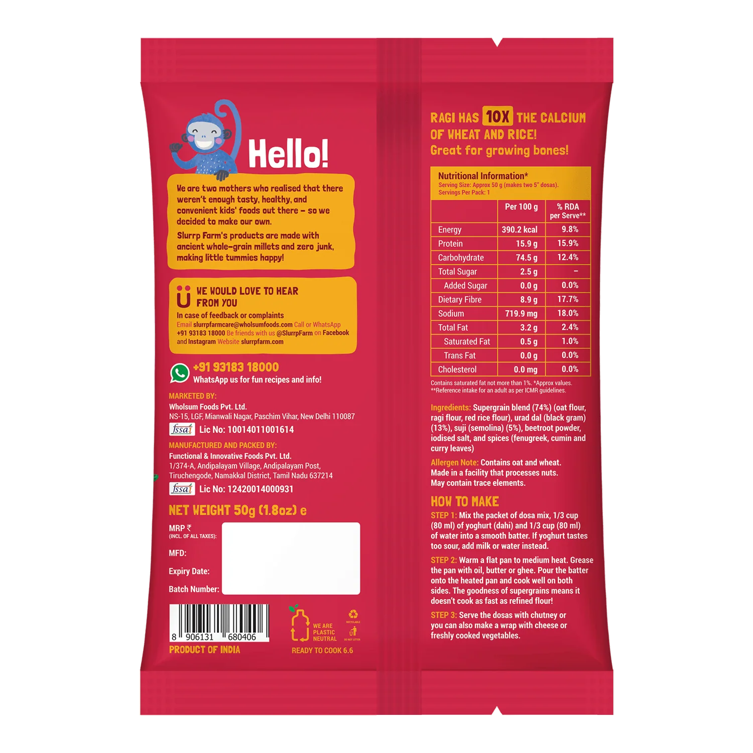 Trial Pack - Multigrain Millet Dosa Mix Beetroot - Image 9