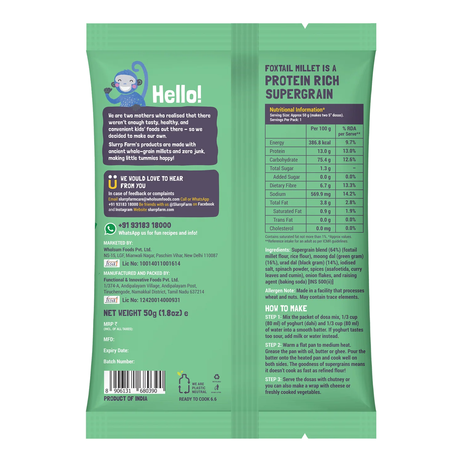 Trial Pack - Multigrain Millet Dosa Mix Spinach - Image 9